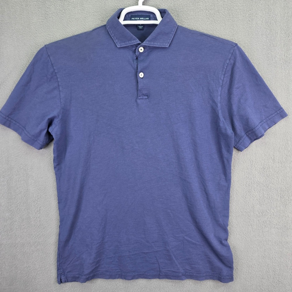 Peter Millar Polo Shirt Collection Blue Small Pima Cotton Short Sleeve Classic